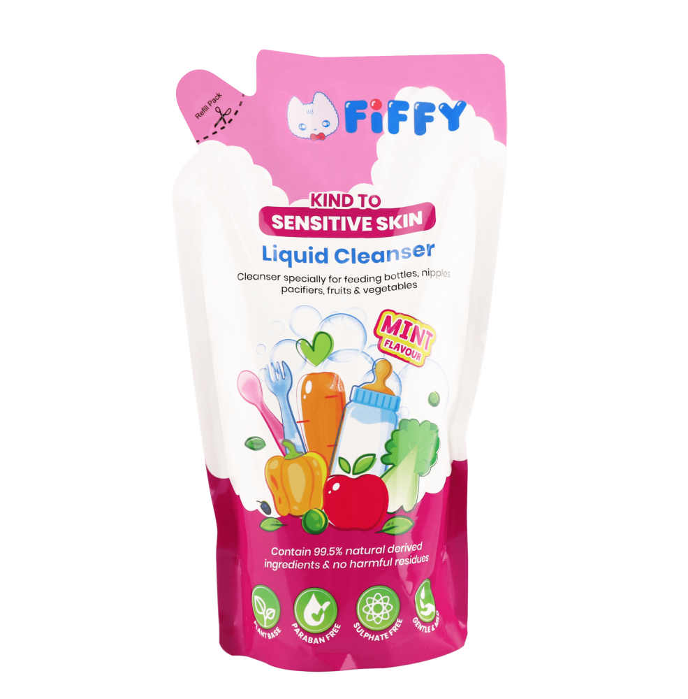 FIFFY BABY LIQUID CLEANSER REFILL PACK MINT FLAVOR 600ml